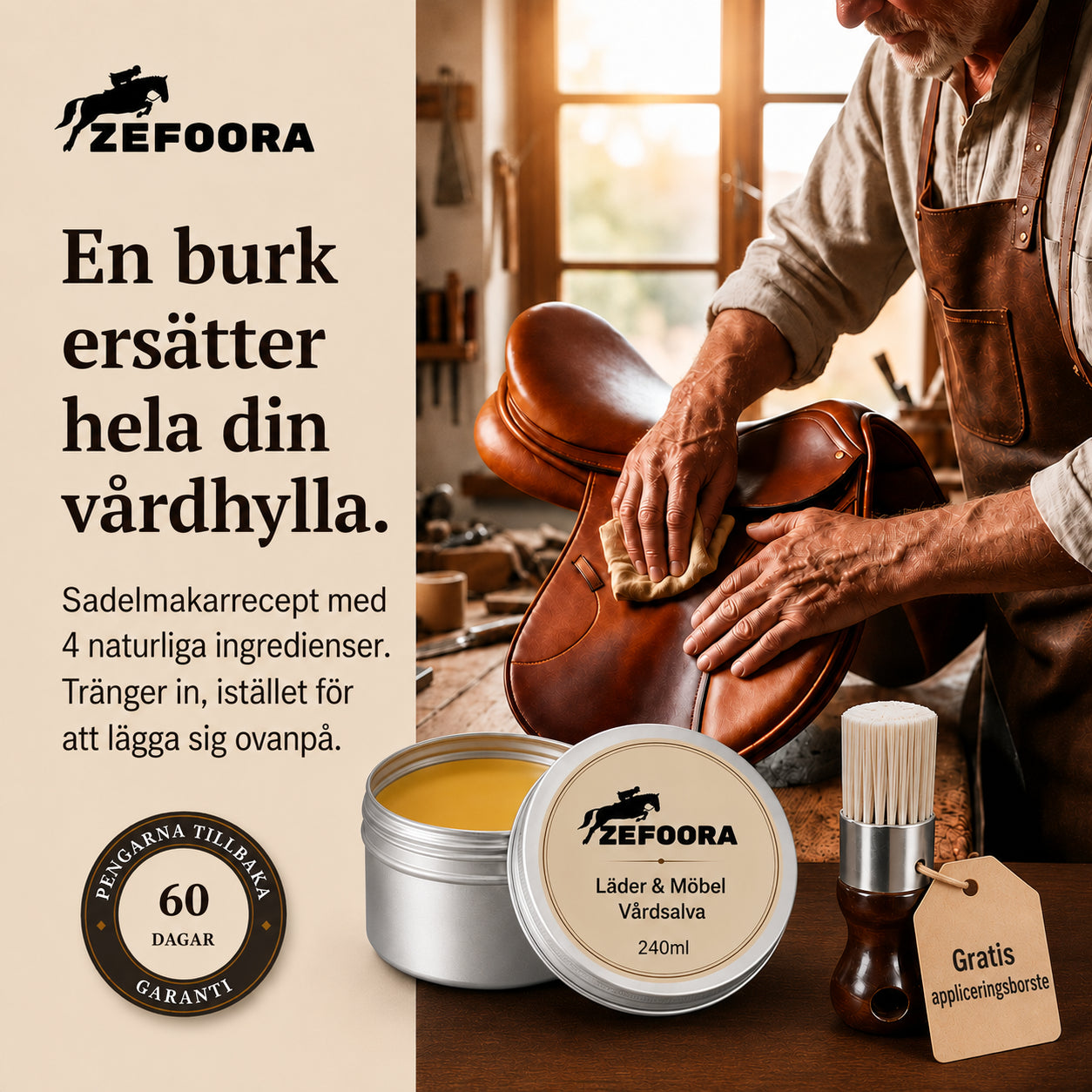 Zefoora® Läderbalsam för Hästutrustning